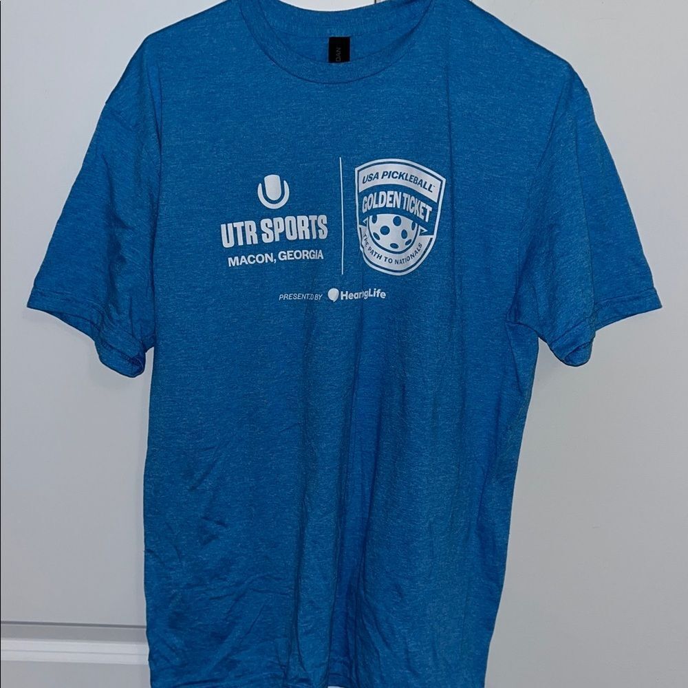 2024 USA nationals Pickleball Golden Ticket Macon Georgia GA T Shirt L Blue